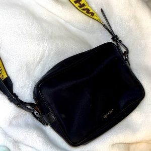 Off White logo nylon cross body